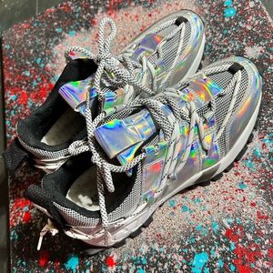 Holographic sneakers